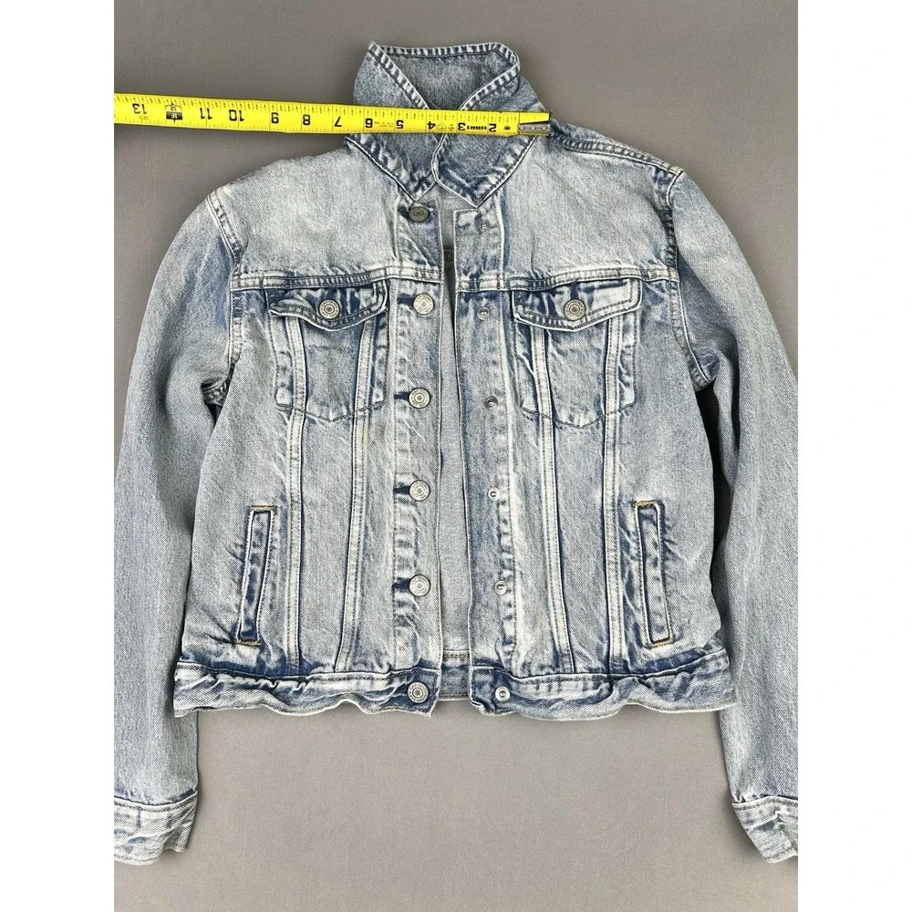 GAP Denim Girls XXL Crop Light Wash Jean‎ Jacket
